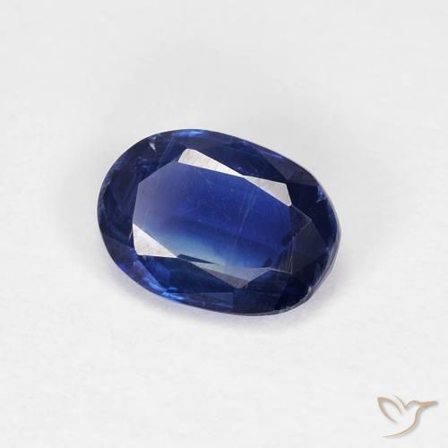Disthène Bleu foncé naturelle ovale, 0.98 ct, VS