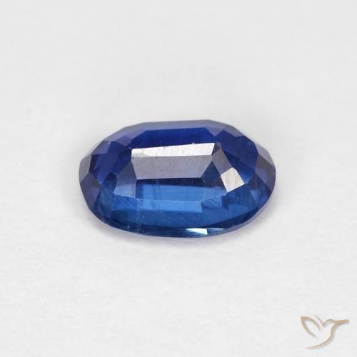 Disthène Bleu foncé naturelle ovale, 0.98 ct, VS