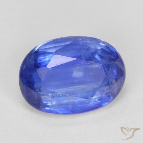 Disthène Bleu azur profond naturelle ovale, 1.16 ct, SI