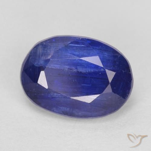 Disthène Bleu marine intense naturelle ovale, 1.07 ct, SI