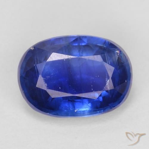 1.15ct Naturel Bleu marine intense Disthène, ovale, SI