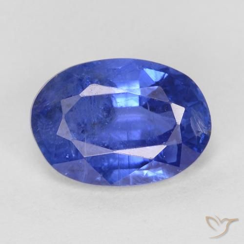 0.91ct Naturel Bleu foncé Disthène, ovale, SI