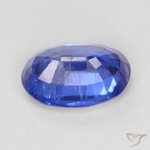 Disthène Bleu foncé naturelle ovale, 0.91 ct, SI