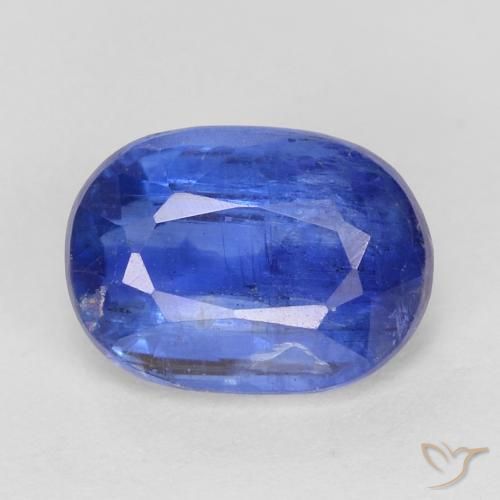 1.13ct Naturel Bleu foncé Disthène, ovale, SI