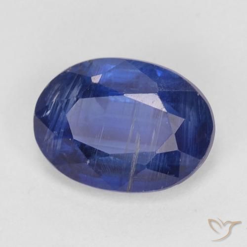 Disthène Bleu marine intense naturelle ovale, 1.00 ct, SI