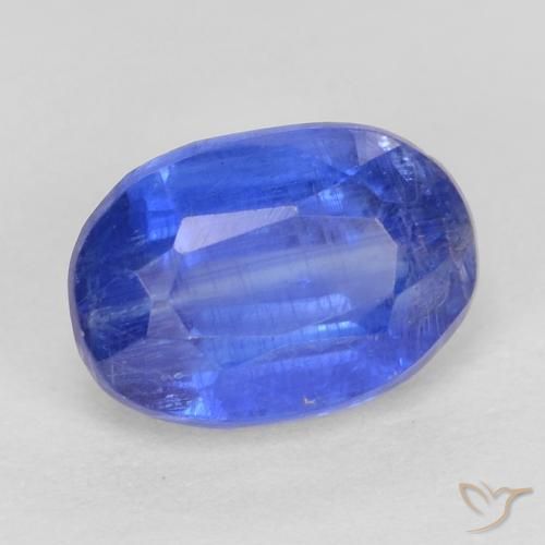 Disthène Bleu azur profond naturelle ovale, 1.30 ct, SI