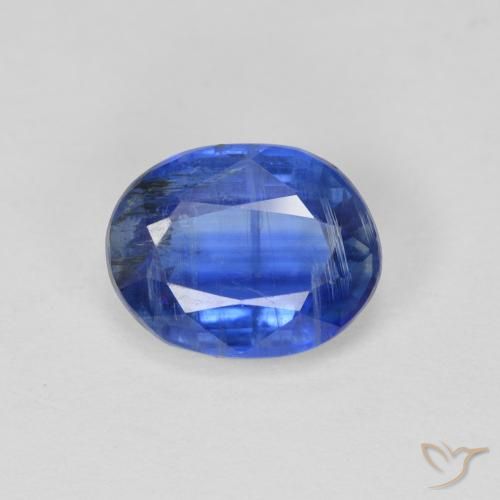 2.57ct Naturel Bleu foncé Disthène, ovale, SI