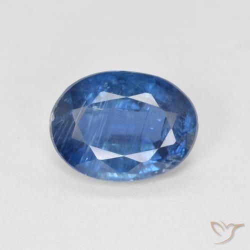 1.38ct Naturel Bleu marine Disthène, ovale, SI