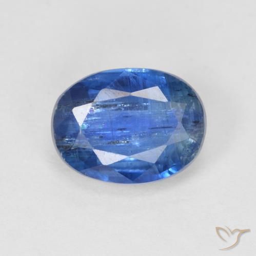 1.87ct Naturel Bleu foncé Disthène, ovale, SI