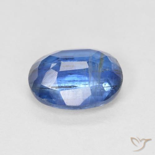 Disthène Bleu foncé naturelle ovale, 1.87 ct, SI