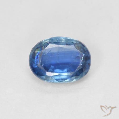 1.00ct Naturel Bleu marine Disthène, ovale, SI
