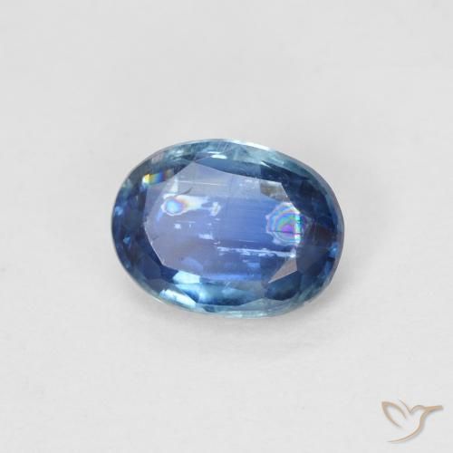 Disthène Bleu marine naturelle ovale, 1.00 ct, SI