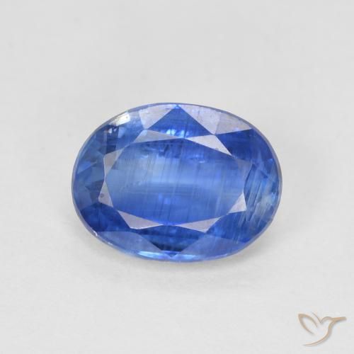1.55ct Naturel Bleu foncé Disthène, ovale, SI