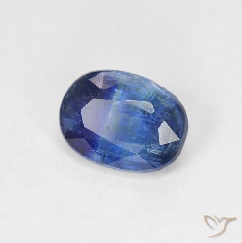 Disthène Bleu foncé naturelle ovale, 1.63 ct, SI
