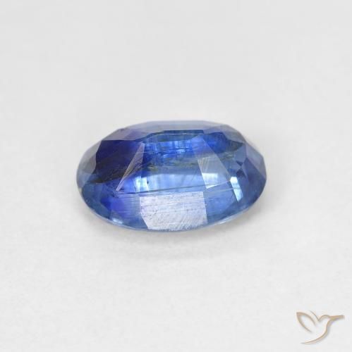 Disthène Bleu foncé naturelle ovale, 1.63 ct, SI