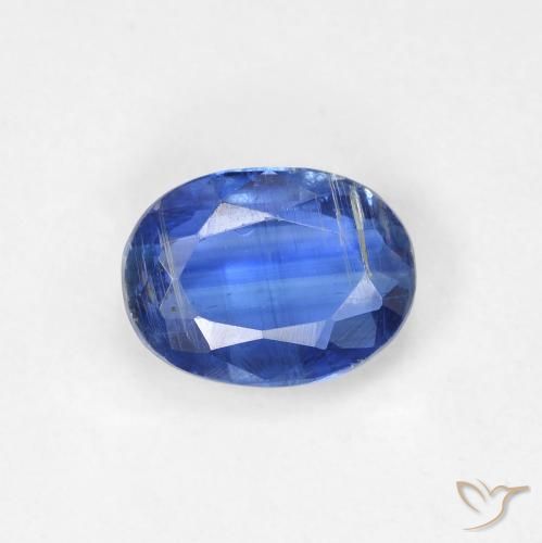 1.65ct Naturel Bleu vif Disthène, ovale, SI