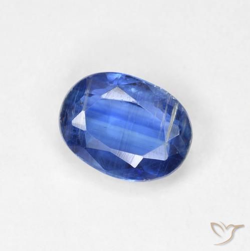 Disthène Bleu vif naturelle ovale, 1.65 ct, SI