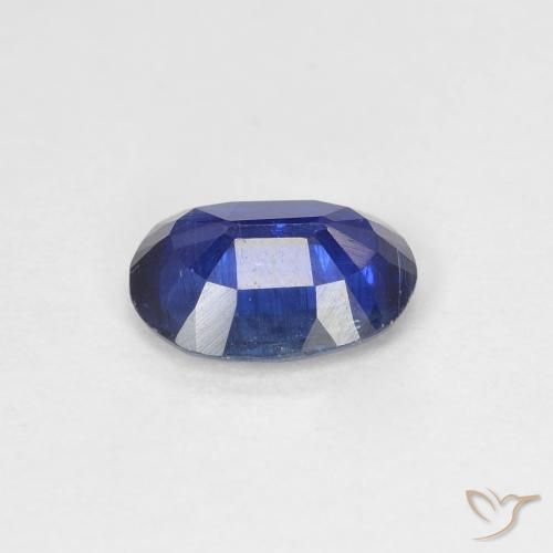 Disthène Bleu foncé naturelle ovale, 1.36 ct, SI