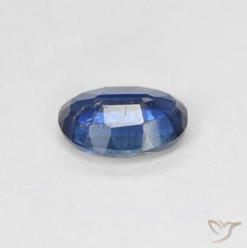 Disthène Bleu foncé naturelle ovale, 1.35 ct, SI