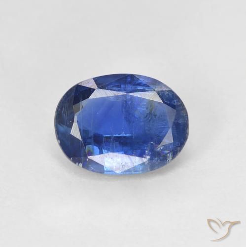 1.68ct Naturel Bleu foncé Disthène, ovale, SI