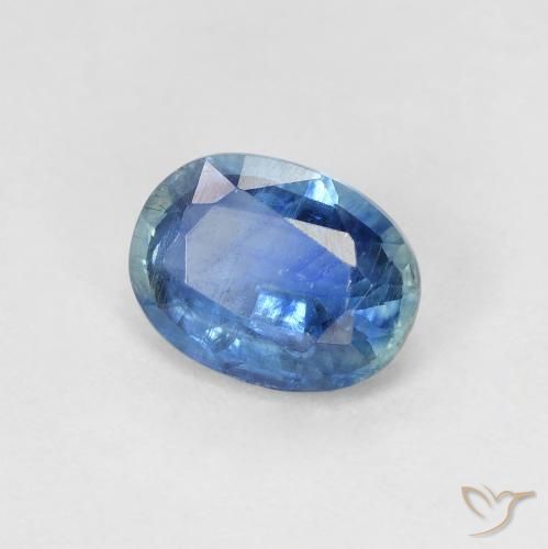 Disthène Bleu pastel naturelle ovale, 1.59 ct, SI