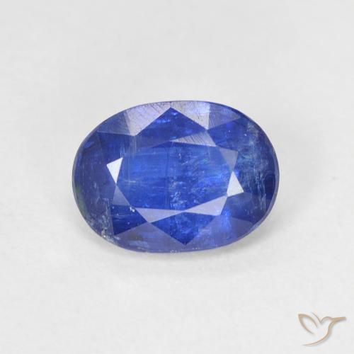 1.48ct Naturel Bleu foncé Disthène, ovale, SI