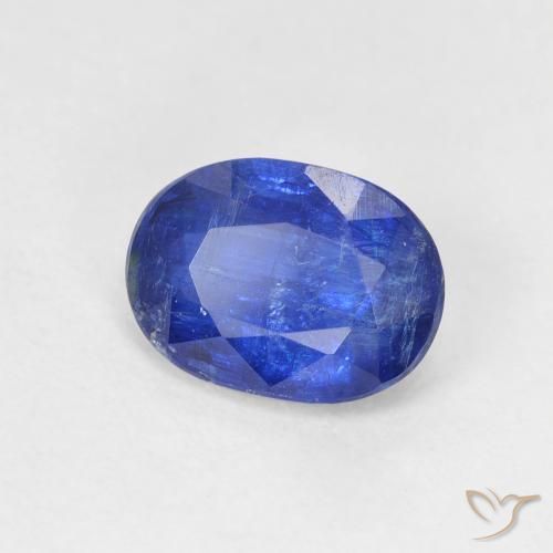 Disthène Bleu foncé naturelle ovale, 1.48 ct, SI