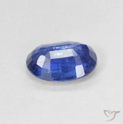 Disthène Bleu foncé naturelle ovale, 1.48 ct, SI