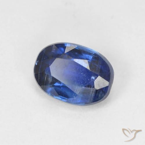 Disthène Bleu foncé naturelle ovale, 1.14 ct, SI