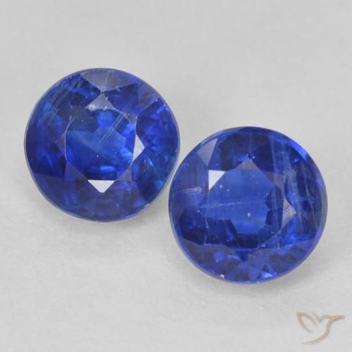 1.63ctw Naturel Bleu foncé Disthène, Tour, VS-SI