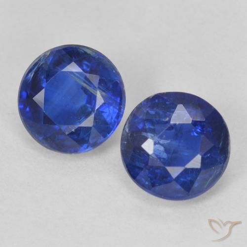 1.44ctw Naturel Bleu foncé Disthène, Tour, VS-SI