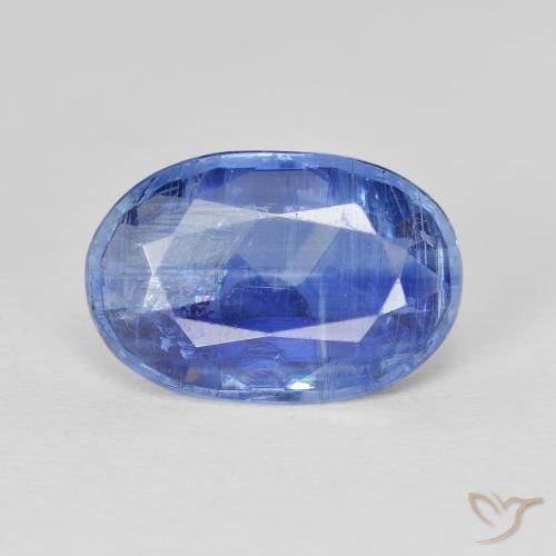 4.80ct Naturel Bleu foncé moyen Disthène, ovale, SI