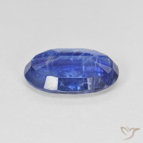 Disthène Bleu foncé moyen naturelle ovale, 4.80 ct, SI