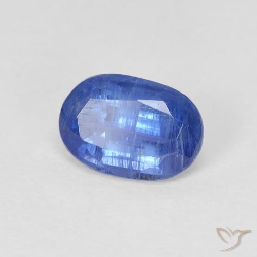 Disthène Bleu foncé moyen naturelle ovale, 1.00 ct, SI