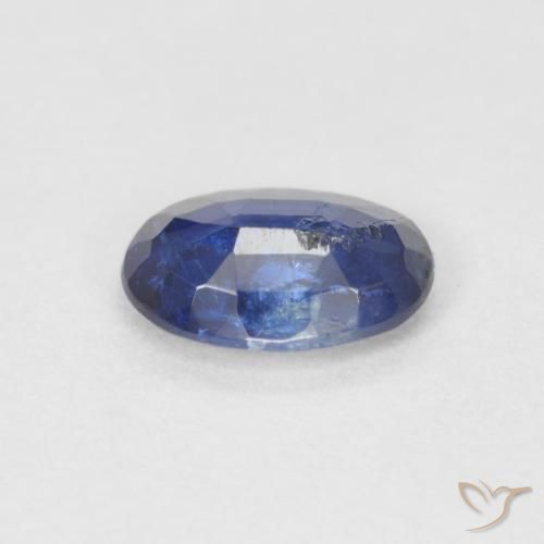 Disthène Bleu marine naturelle ovale, 0.74 ct, SI