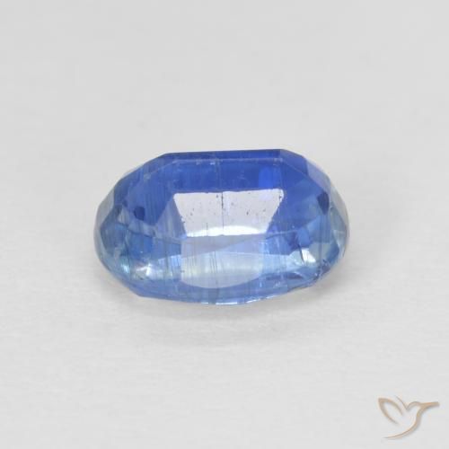 Disthène Bleu foncé naturelle ovale, 1.36 ct, SI