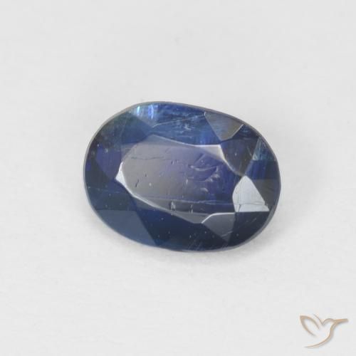 Disthène Bleu foncé naturelle ovale, 0.96 ct, SI