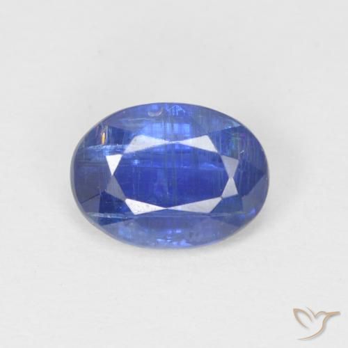 1.06ct Naturel Bleu foncé Disthène, ovale, SI