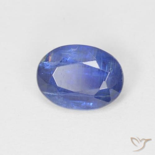 Disthène Bleu foncé naturelle ovale, 1.06 ct, SI