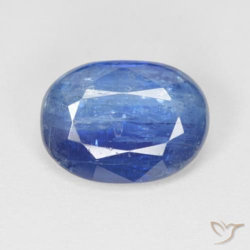 4.25ct Naturel Bleu marine Disthène, ovale, SI