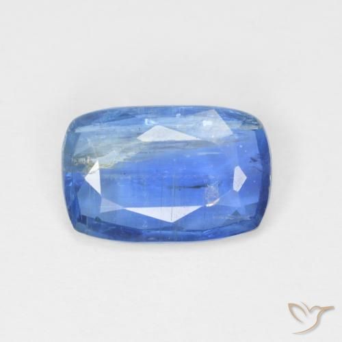 2.46ct Naturel Bleu foncé Disthène, Coussin, SI