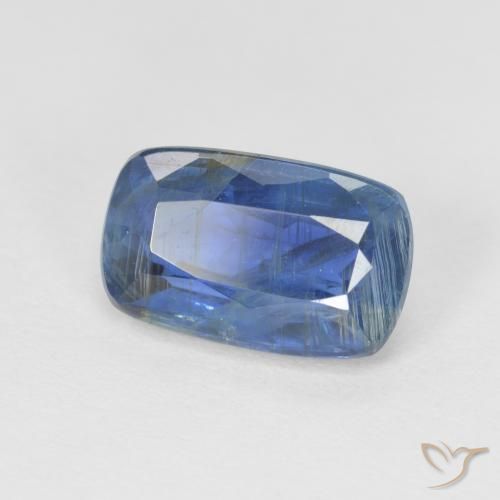 Disthène Bleu foncé naturelle Coussin, 3.07 ct, SI