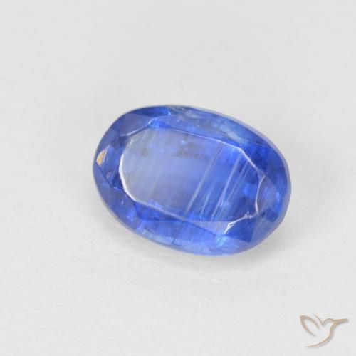Disthène Bleu foncé naturelle ovale, 1.23 ct, SI