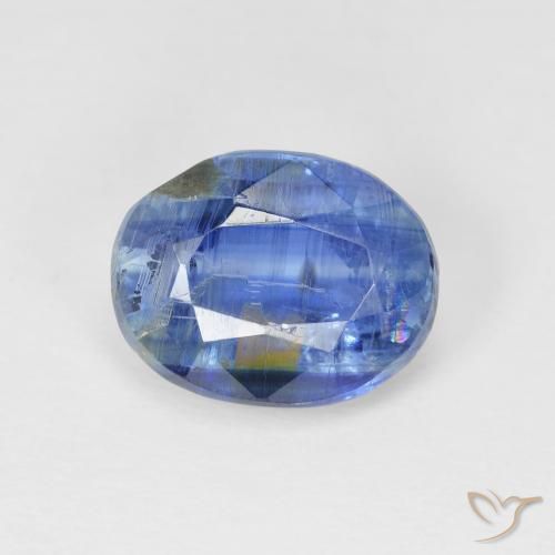3.98ct Naturel Bleu foncé Disthène, ovale, SI