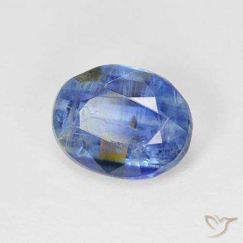 Disthène Bleu foncé naturelle ovale, 3.98 ct, SI