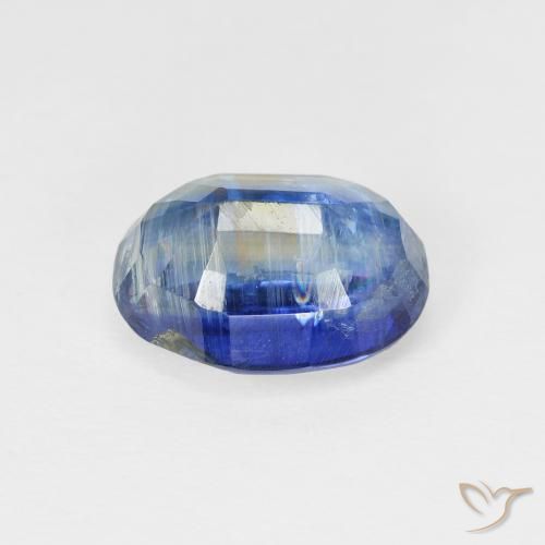 Disthène Bleu foncé naturelle ovale, 3.98 ct, SI