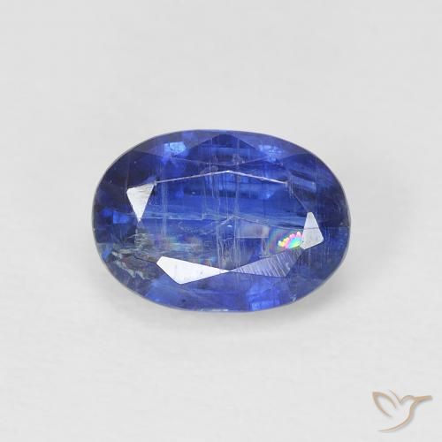1.17ct Naturel Bleu foncé Disthène, ovale, SI