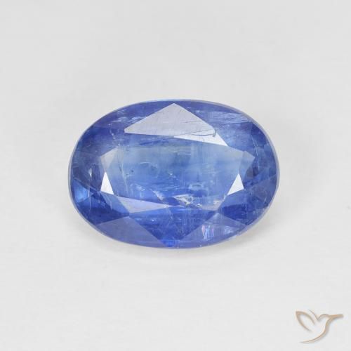 3.51ct Naturel Bleu franc Disthène, ovale, SI
