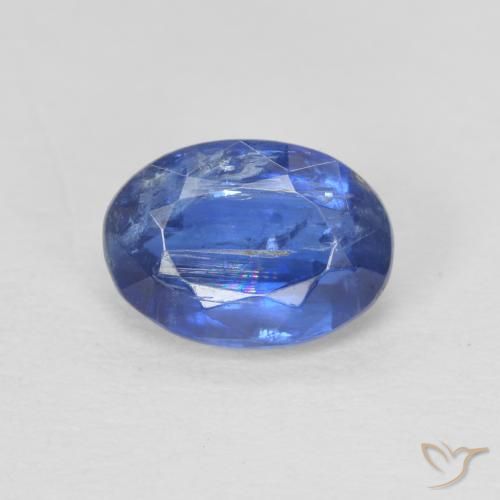 1.01ct Naturel Bleu marine Disthène, ovale, SI