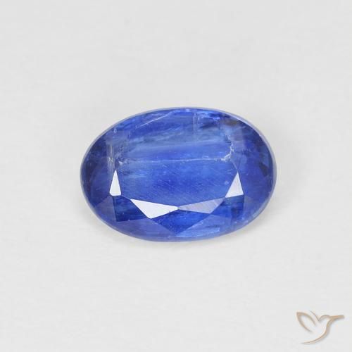 0.92ct Naturel Bleu foncé Disthène, ovale, SI